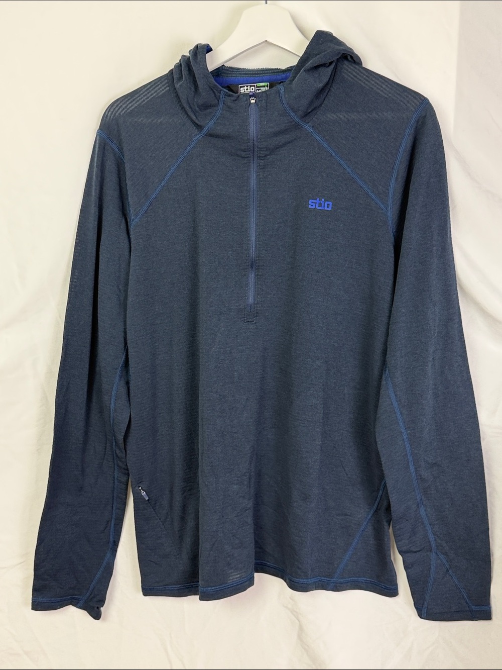 Stio men’s trax power grid half zip hoodie size large